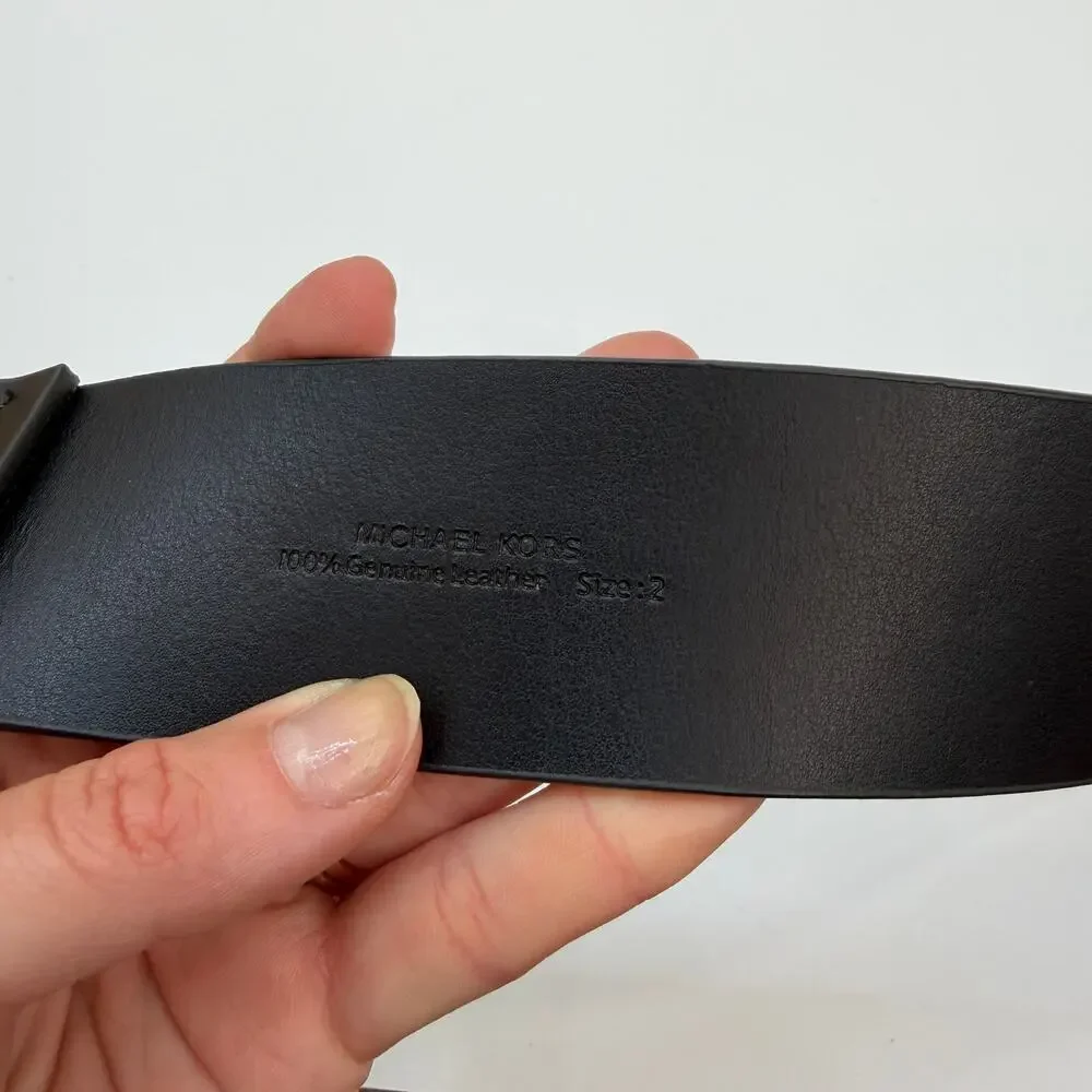 Michael Kors Black Leather Belt 2
